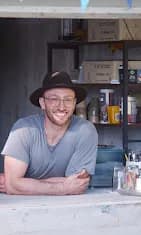 Behind the counter: Chris and the café team.